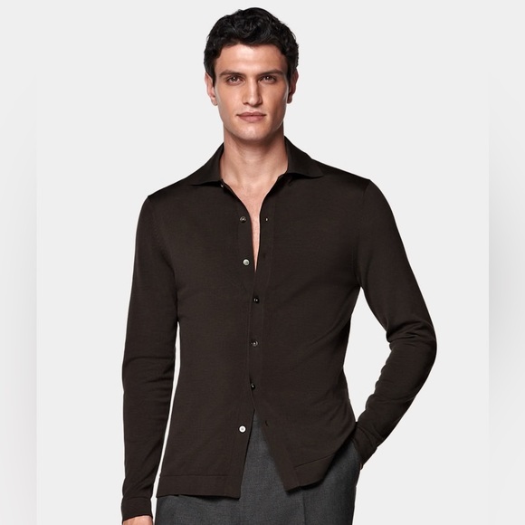 Suitsupply cotton silk Polo Cardigan
